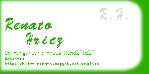 renato hricz business card